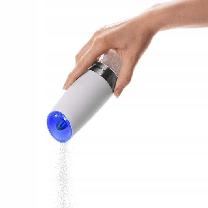 Zestaw 2x MŁYNEK ELEKTRYCZNY PIEPRZU i SOLI biały i czarny Konighoffer Luca