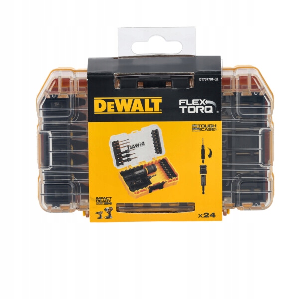 DeWALT ZESTAW WIERTEŁ I BITÓW 22cz. "OBRÓĆ I PRACUJ" W KASECIE DT70779T