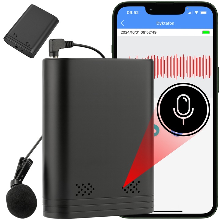 DYKTAFON SZPIEGOWSKI WIFI PODSŁUCH MAŁY MAGNES APLIKACJA ZDALNY