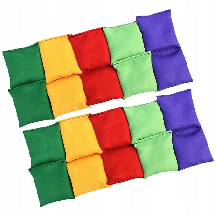 Zestaw do rzutek dla dzieci - 20 woreczków, zabawa w domu i na dworcu!