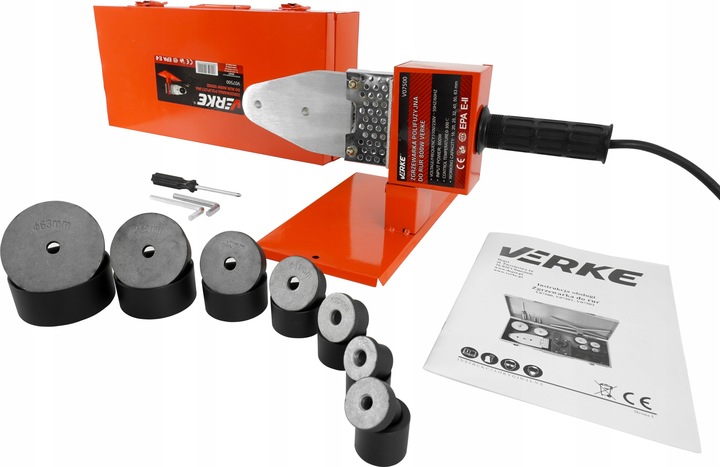 ZGRZEWARKA POLIFUZYJNA DO ZGRZEWANIA RUR PP PCV 800W MOCNA + MATRYCE ZESTAW