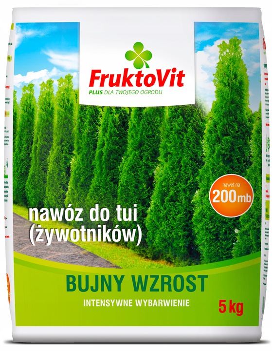NAWÓZ DO TUJI ŻYWOTNIKÓW TUI THUI WIOSENNY FRUKTOVIT PLUS WYBARWIANIE