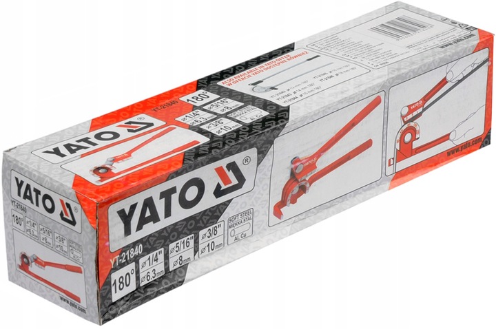 YATO GIĘTARKA DO RUR RUREK PRZEWODÓW HAMULCOWYCH 6-10 MM kąt gięcia