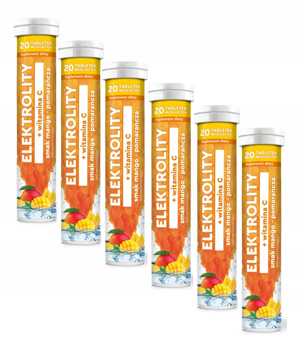 Elektrolity + Witamina C 6x20 tabl.musujących MBM