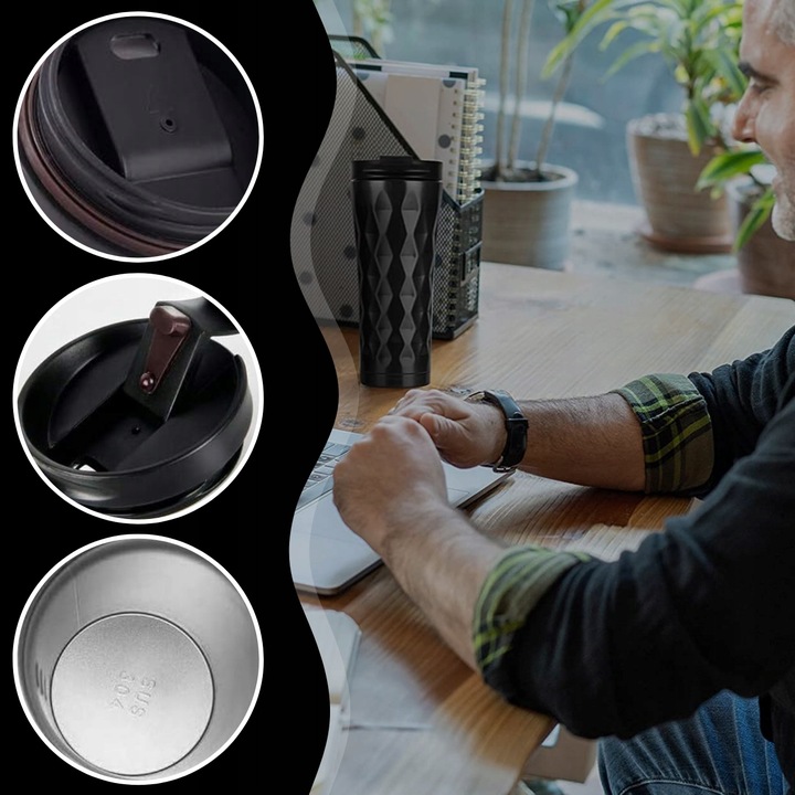 Kubek Termiczny na kawę herbatę duży 500ML butelka termos napój