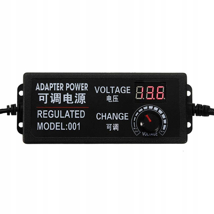 Zasilacz uniwersalny regulowany DC 3-24V 3A Potencjometr AC 100-240V