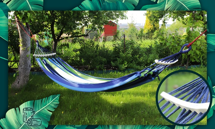 HAMAK OGRODOWY 2 OSOBOWY HUŚTAWKA XXL MOCNY WZMOCNIONY PAŁĄK DUŻY + TORBA