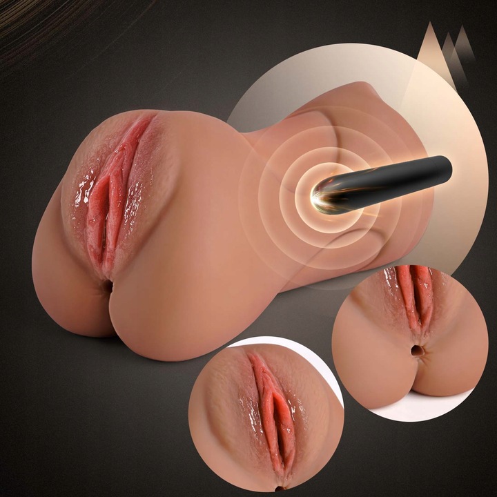 Męski masturbator Pochwą Ustą Odbytem i wibratorem