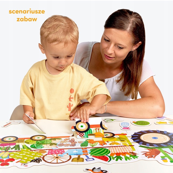 CzuCzu Moto Puzzle Traktor Układanka Duże 24 elementy 2+ 93211