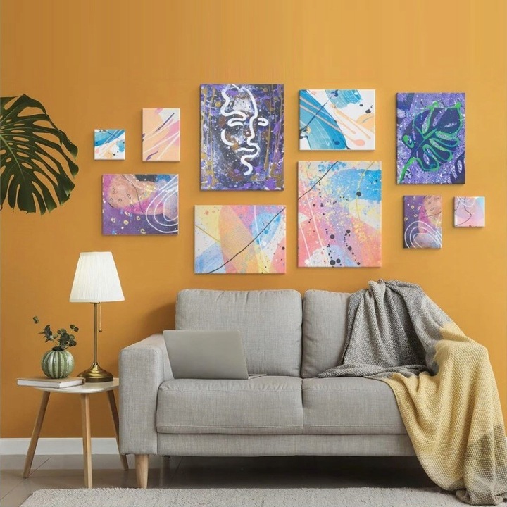 PŁÓTNO MALARSKIE 55x75cm PODOBRAZIE DO MALOWANIA NA DREWNIANYM BLEJTRAMIE