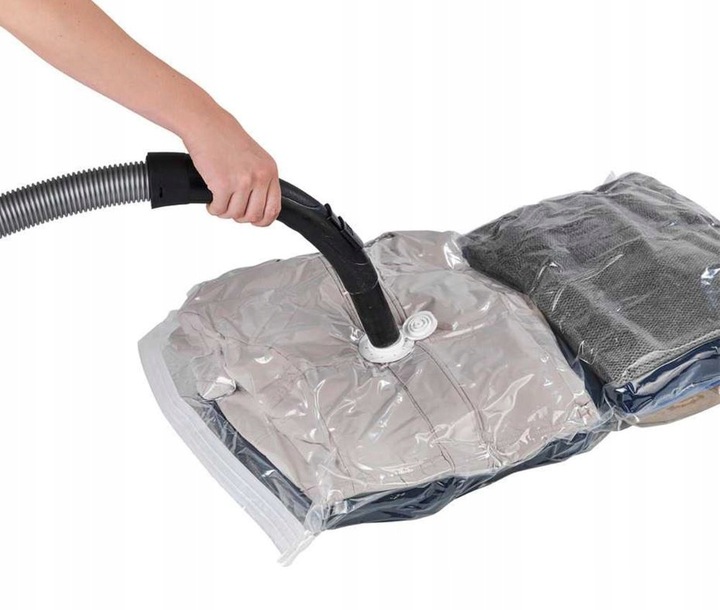 WORKI PRÓŻNIOWE Na Ubrania Pościel Torby, ZESTAW 10 SZTUK + POMPKA