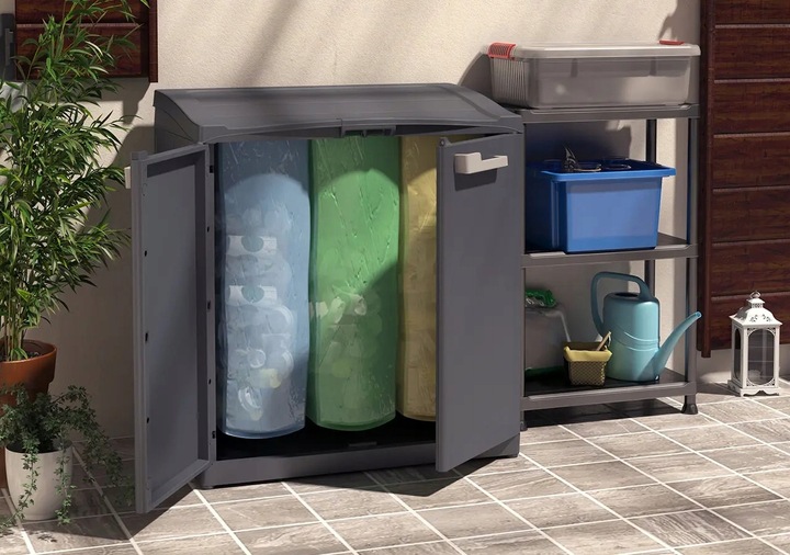 Kosz na Śmieci 3x120L Szafka do segregacji Moby Recycling System