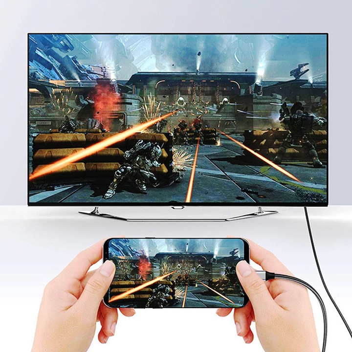 Kabel przewód adapter USB-C na HDMI MHL 4K/30Hz 2M do laptopa telefonu