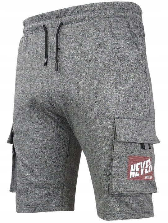 KRÓTKIE SPODENKI męskie DRESOWE bojówki z KIESZENIAMI dresy szorty - r. XL