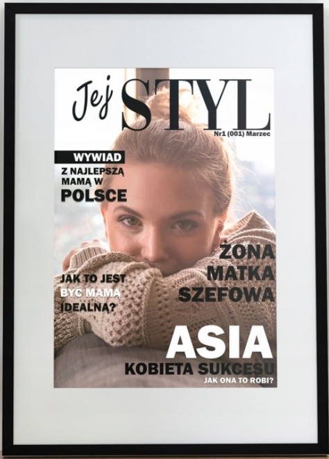 PREZENT na 18, 20, 30, 40, 50, 60 urodziny - OKŁADKA gazety + RAMKA A3