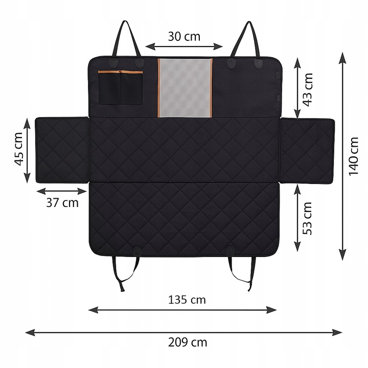 MATA SAMOCHODOWA DLA PSA OCHRONNA POKROWIEC NA FOTELE TRANSPORTER DO AUTA