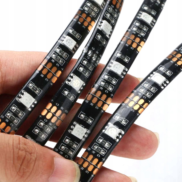 Taśma LED do telewizora RGB TV USB pilot RGB TAŚMA 2M ZESTAW 4x 50CM ZD4D