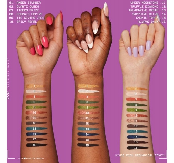 Kredka Do Oczu NYX Vivid Rich Makijaż Oka, Odcień Quartz Queen - Cream