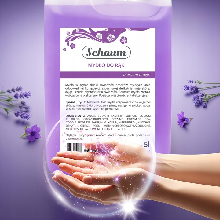 MYDŁO W PŁYNIE DO DOZOWNIKÓW DO RĄK 5L WYDAJNE KWIATOWE ANTYBAKTERYJNE