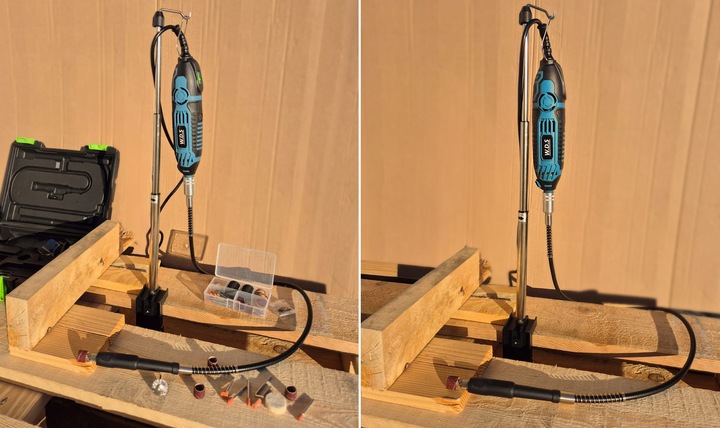 MINI SZLIFIERKA DREWNA METALU FREZARKA WIELOFUNKCYJNA + STOJAK ZESTAW