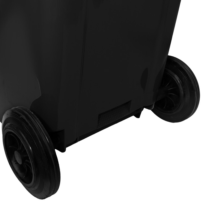 KOSZ ŚMIETNIK POJEMNIK KUBEŁ NA ŚMIECI ODPADY 120L CZARNY DO SEGREGACJI