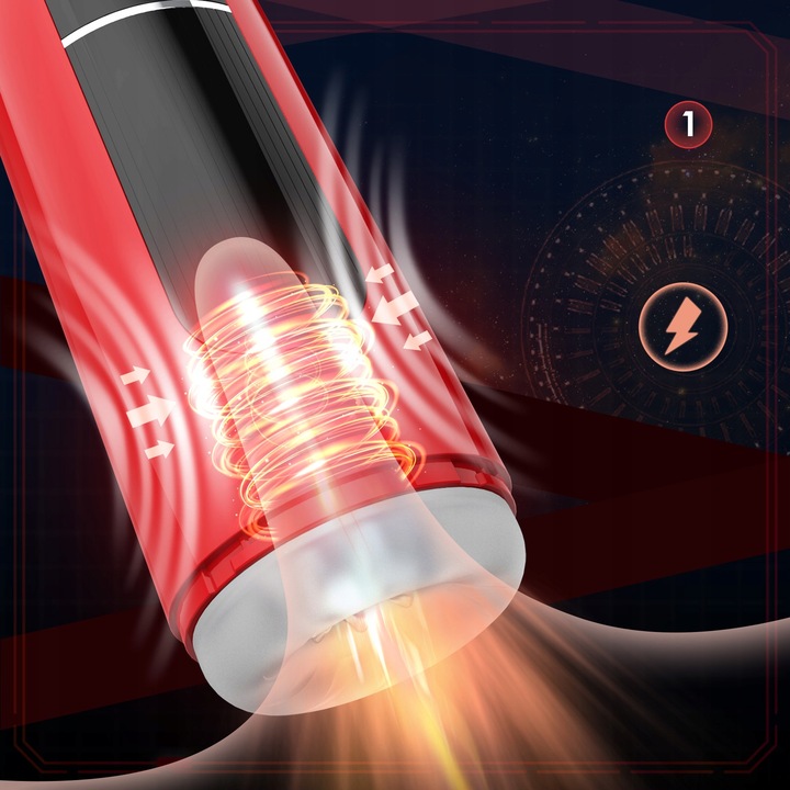 Automatyczny męski Masturbator7trybów pchnięcia i wibracji Przycisk orgazmu