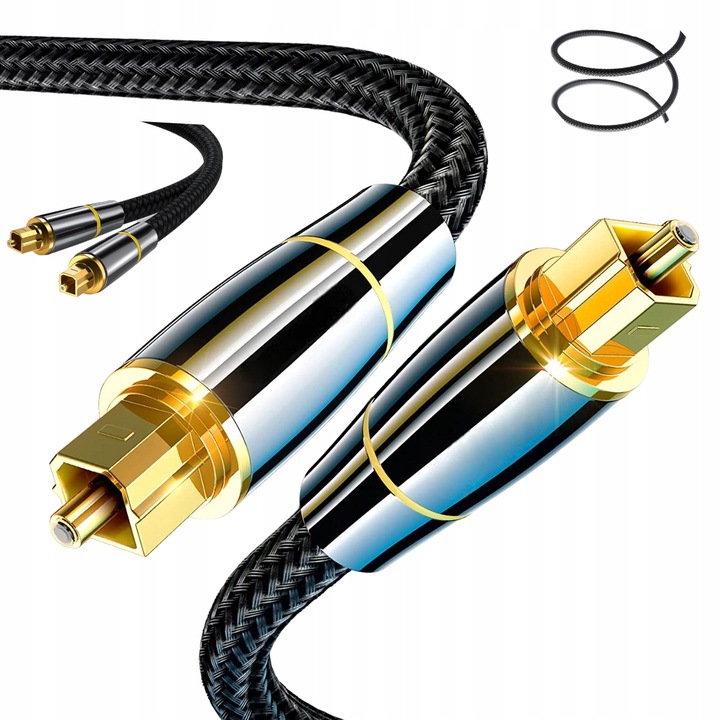 KABEL PRZEWÓD OPTYCZNY TOSLINK T-T SPDIF GOLD