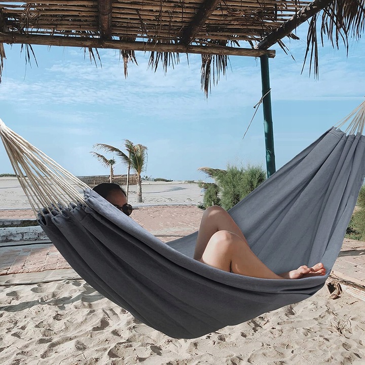 HAMAK OGRODOWY TURYSTYCZNY BOHO MOCNY DWUOSOBOWY 150x275cm 240kg +