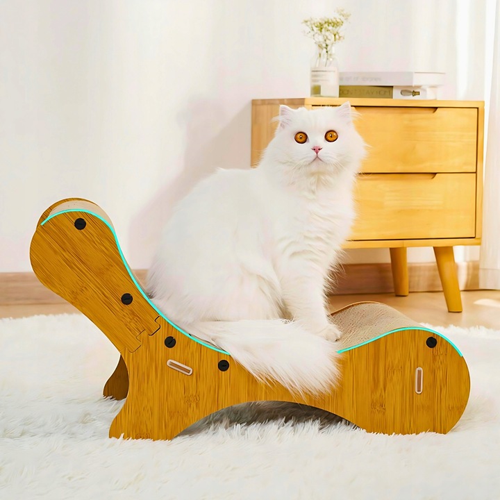 DRAPAK DLA KOTA LEŻAK LEGOWISKO TEKTUROWY KARTONOWY DUŻY NOWOCZESNY ZABAWKA