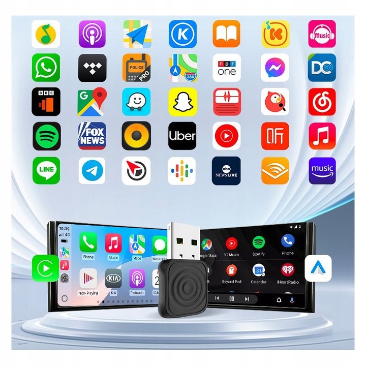 Bezprzewodowy CarPlay Android Auto Adapter Carlinkit Mini Ultra 2w1