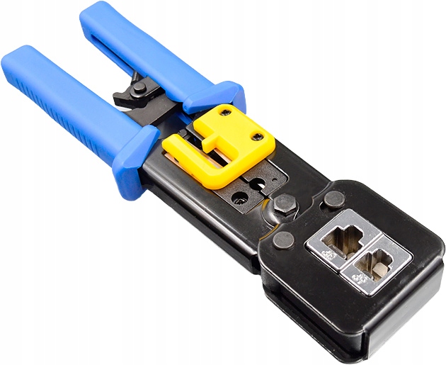 ZESTAW NARZĘDZI SIECIOWYCH DO WTYKÓW PRZELOTOWYCH RJ45 TESTER ZACISKARKA