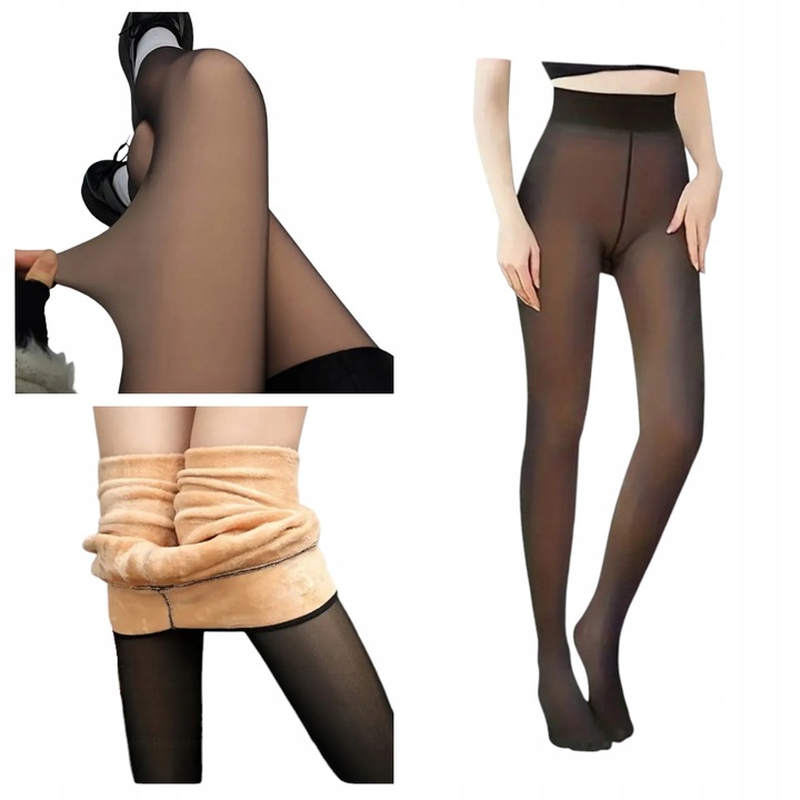 rajstopy czarne naturalny EFEKT WIDOCZNEJ SKÓRY L/XL kryjące rajtuzy NERO