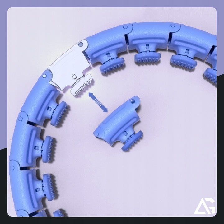 HULA HOP Z OBCIĄŻNIKIEM ODCHUDZAJĄCE Z LICZNIKIEM SMART HULAHOP