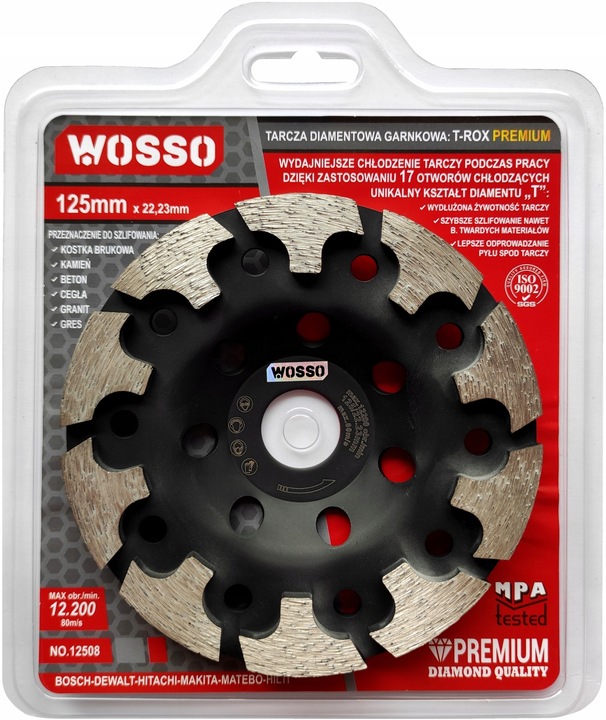 TARCZA Diamentowa Szlifierska 125 do TWARDEGO Betonu Kamienia T-ROX