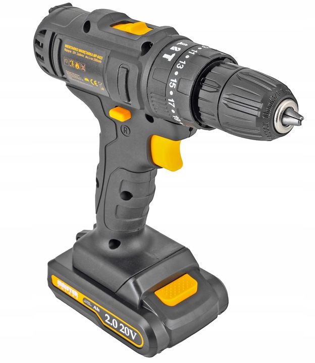 WIERTARKO Wkrętarka UDAROWA akumulatorowa 20V Li-Lon 2x AKU MP0423