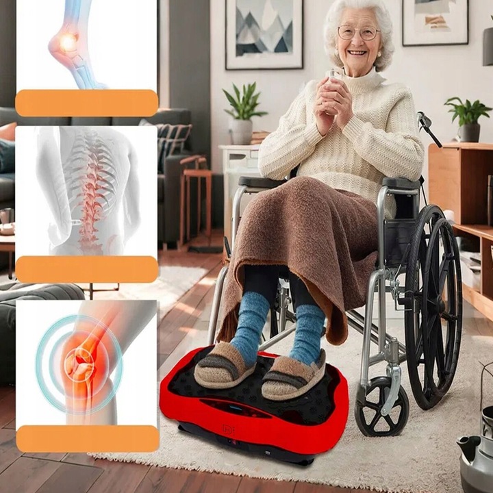 PLATFORMA WIBRACYJNA WIBRUJĄCA MASAŻER CAŁEGO CIAŁA TRENINGOWA Z PILOTEM