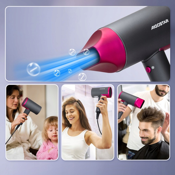 Suszarka do włosów 2200W Z JONIZACJĄ Zimny nawiew + Koncentrator