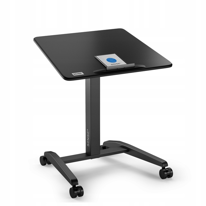 Biurko Mobilne Regulowane Składane Stolik Pod Laptopa Kółka 70x52cm