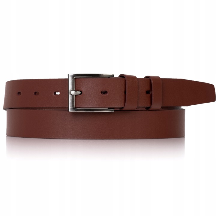 SEPHER Pasek skórzany klasyczny J. BRĄZOWY męski