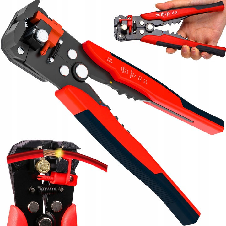 ŚCIĄGACZ IZOLACJI AUTOMATYCZNE SZCZYPCE KABLI PRZEWODÓW ZACISKARKA 3W1