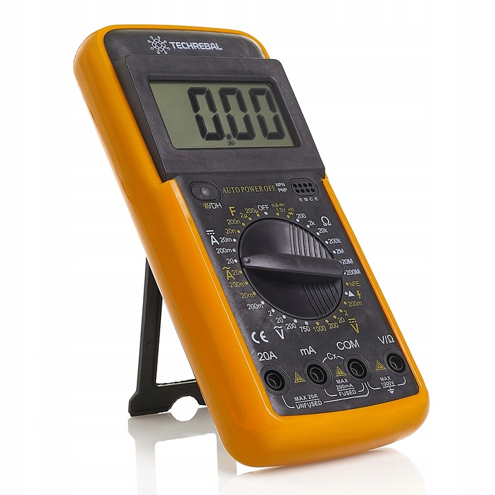 MULTIMETR MIERNIK NAPIĘCIA PRĄDU TECHREBAL DT9205A