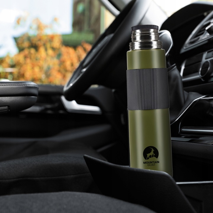 TERMOS TURYSTYCZNY NA HERBATĘ KAWĘ PRÓŻNIOWY SZCZELNY STAL NIERDZEWNA 1L