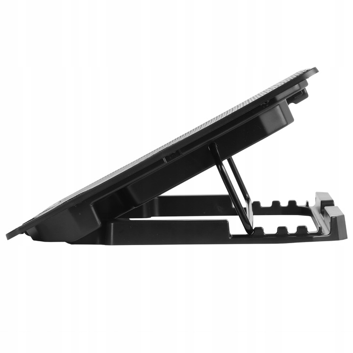 PODSTAWKA CHŁODZĄCA POD LAPTOPA 15,6" CZARNA REGULOWANA PODKŁADKA LED Z USB