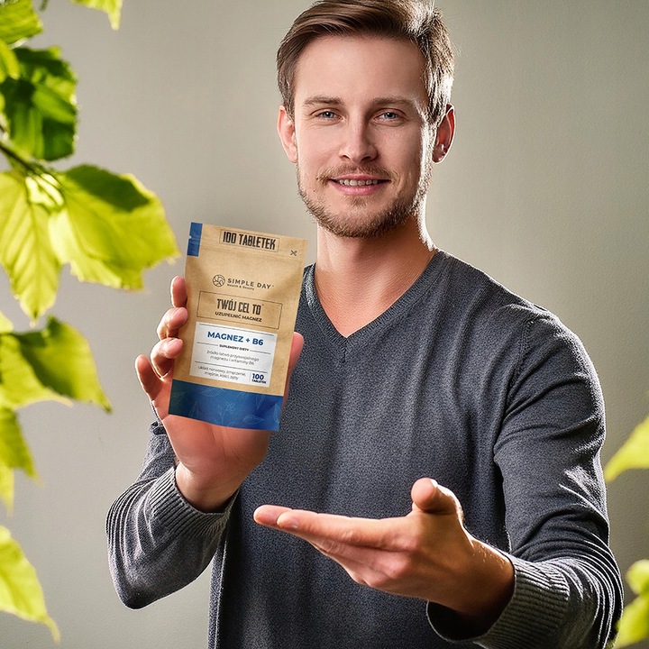 MAGNEZ CYTRYNIAN WITAMINA B6 NA STRES ZMĘCZENIE I SKURCZE 100 TABLETEK