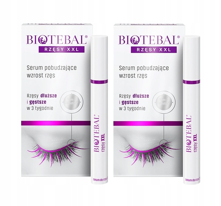 2x BIOTEBAL RZĘSY XXL-SERUM POBUDZAJĄCE WZROST RZĘS