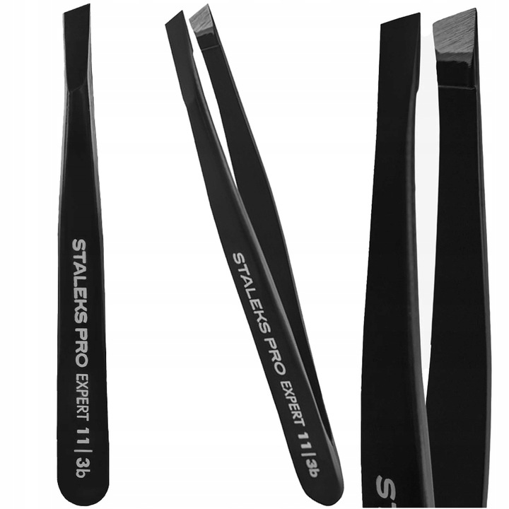Staleks Expert Pęseta Do Regulacji Brwi Czarna TE-11/3B