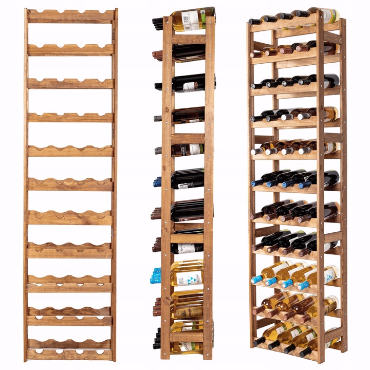 Stojak na wino regał na butelki półka 44 butelki DUŻY POJEMNY