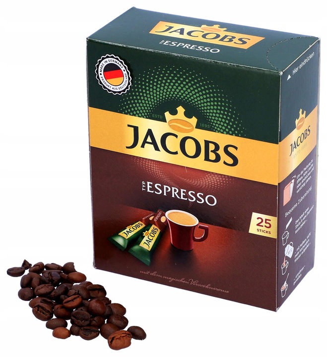 Kawa rozpuszczalna Jacobs Espresso w saszetkach 2x25 saszetek 45g z Niemiec