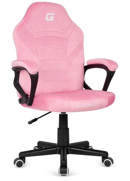 Fotel obrotowy gamingowy biurowy MARIO krzesło do biurka dziewczynki różowy