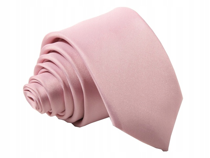 KRAWAT ŻAKARDOWY RÓZOWY - PUDROWY RÓŻ [2284]